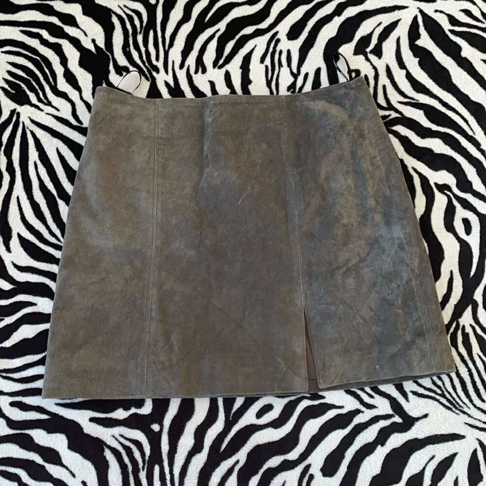 Blank nyc by free people suede leather mini skirt luxury split side size 28